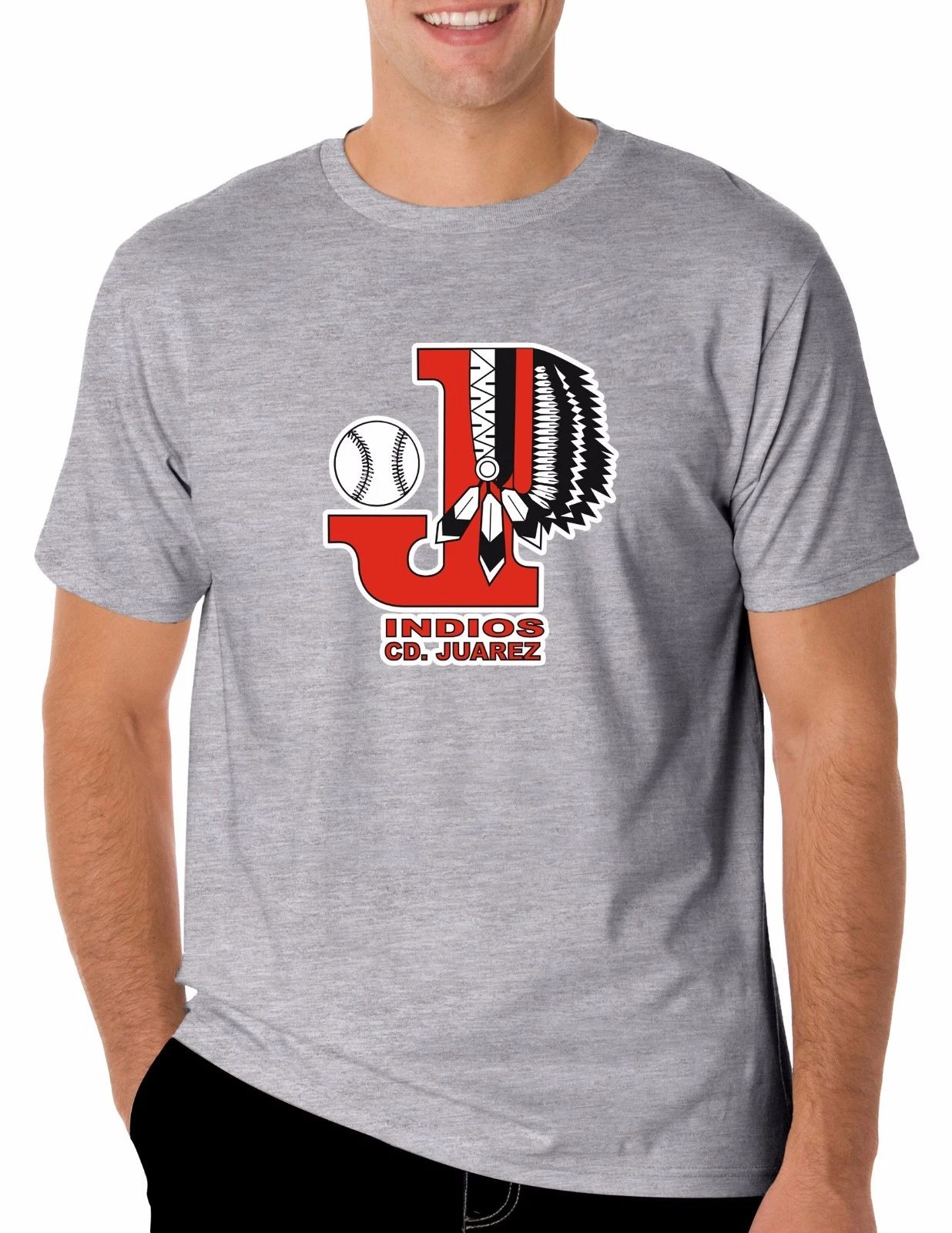 Baseball Indios de CD. Juarez T-Shirt for Men's Color Gray 100% Cotton Unisex T-shirt, Sweatshirt, Hoodie, Long Sleeve Tee - T-Shirt, Sweatshirt, Hoodie