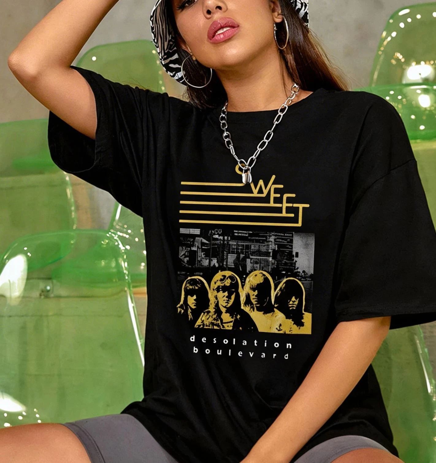 Sweet band album Desolation Boulevard T Shirt Full Size S-5XL Unisex T-shirt, Sweatshirt, Hoodie, Long Sleeve Tee - T-Shirt, Sweatshirt, Hoodie