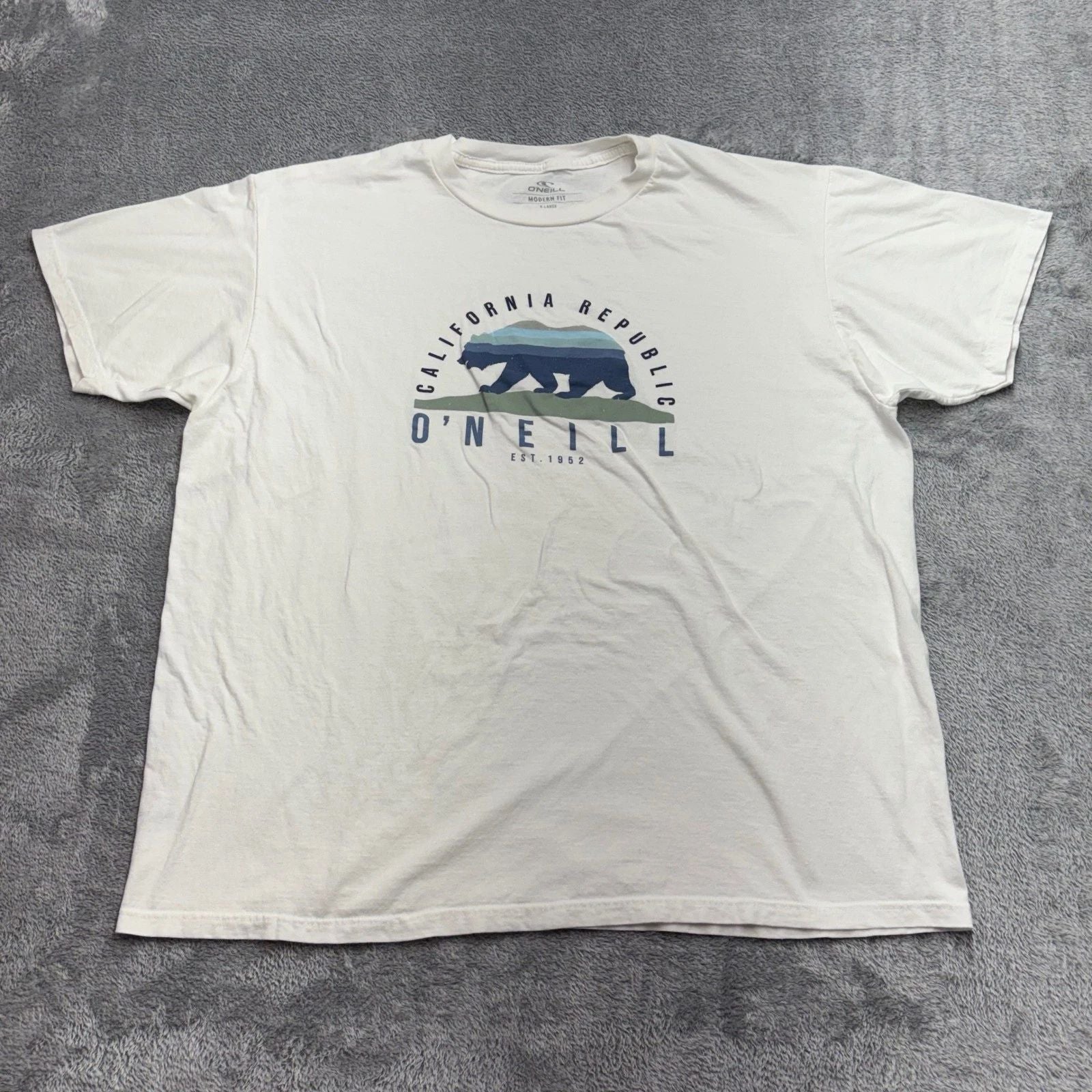 O'Neill Graphic T-Shirt Men XL White Good California Republic Bear Modern Fit Unisex T-shirt, Sweatshirt, Hoodie, Long Sleeve Tee - T-Shirt, Sweatshirt, Hoodie