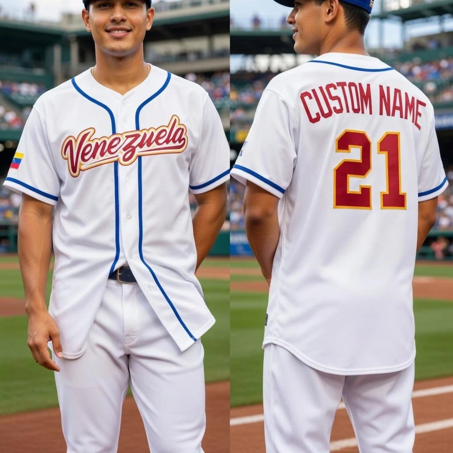Custom Venezuela Baseball Jersey Personalized Name Number Team Style Fan S-5XL Unisex T-shirt, Sweatshirt, Hoodie, Long Sleeve Tee - T-Shirt, Sweatshirt, Hoodie