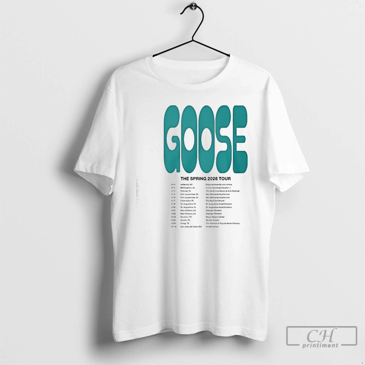 Premium Goose The Spring Tour 2026 T Shirts Unisex T-shirt, Sweatshirt, Hoodie, Long Sleeve Tee - T-Shirt, Sweatshirt, Hoodie