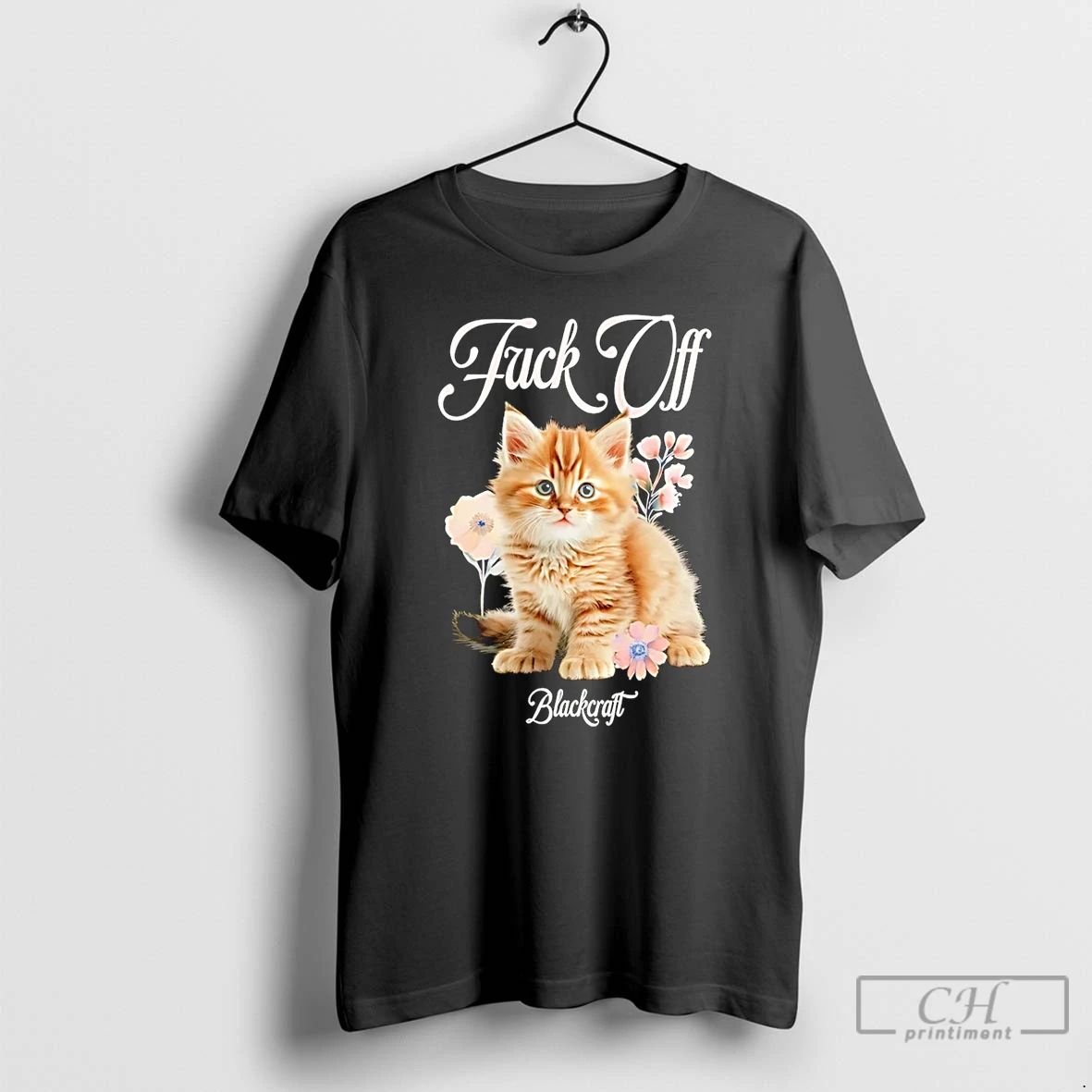 Premium Fck Off Cat Flower T Shirts Unisex T-shirt, Sweatshirt, Hoodie, Long Sleeve Tee - T-Shirt, Sweatshirt, Hoodie
