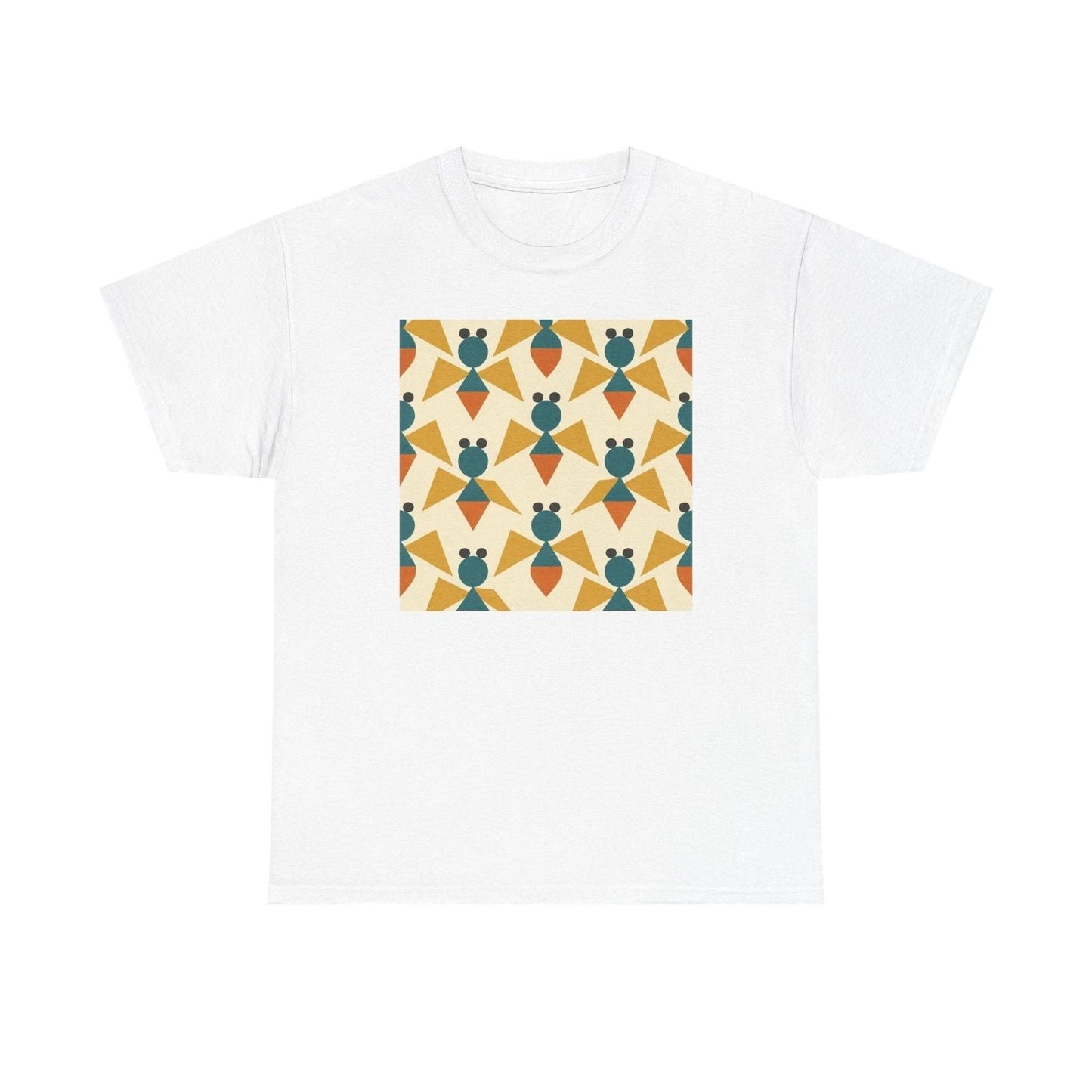 Unisex Adult T Shirt Mid-Century Modern Geometric Bumblebee Pattern Unisex T-shirt, Sweatshirt, Hoodie, Long Sleeve Tee - T-Shirt, Sweatshirt, Hoodie