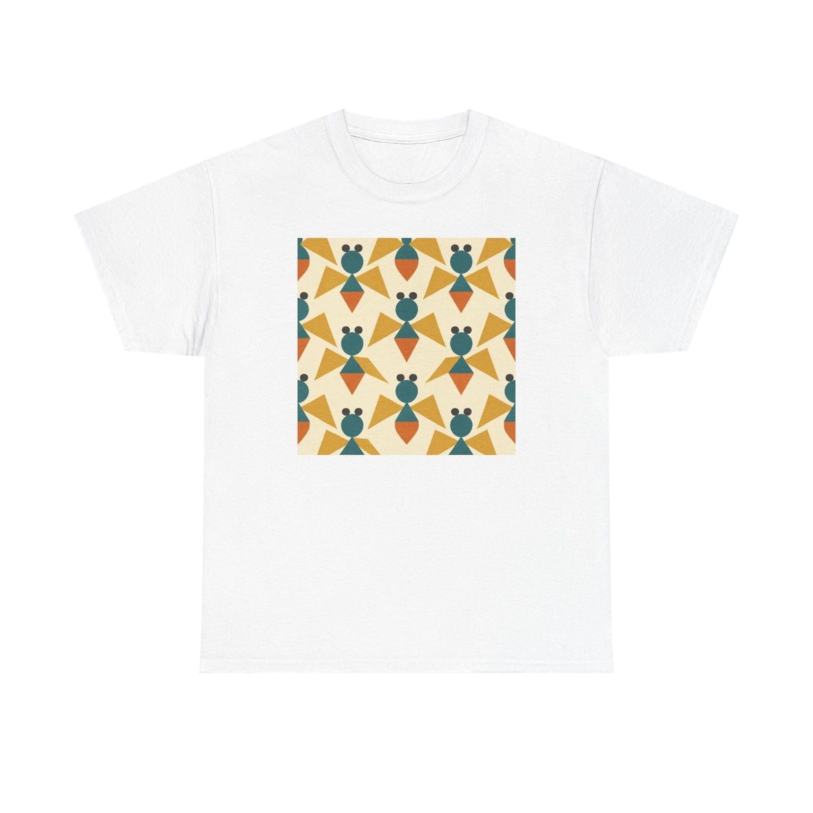 Unisex Adult T Shirt Mid-Century Modern Geometric Bumblebee Pattern Unisex T-shirt, Sweatshirt, Hoodie, Long Sleeve Tee - T-Shirt, Sweatshirt, Hoodie
