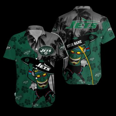 Personalized New York Jets Tiki Spirit Hawaiian Shirt Unisex T-shirt, Sweatshirt, Hoodie, Long Sleeve Tee - T-Shirt, Sweatshirt, Hoodie