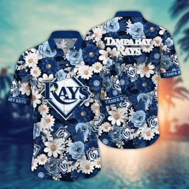 Tampa Bay Rays Floral Paradise Hawaiian Shirt Unisex T-shirt, Sweatshirt, Hoodie, Long Sleeve Tee - T-Shirt, Sweatshirt, Hoodie