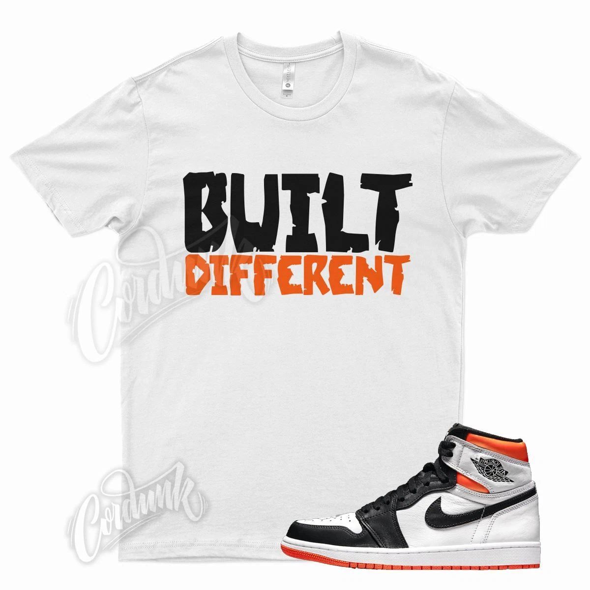 White BUILT Shirt for J1 1 High Electro Orange Shattered Backboard Starfish Unisex T-shirt, Sweatshirt, Hoodie, Long Sleeve Tee - T-Shirt, Sweatshirt, Hoodie