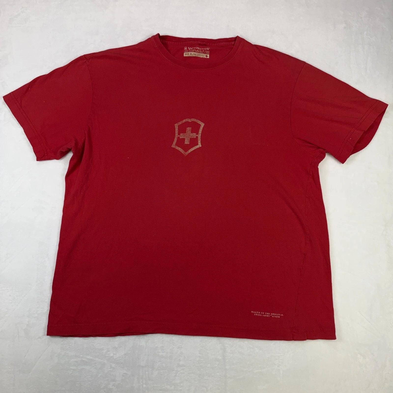 Victorinox Swiss Army Men's T-Shirt Size XL Red Short Sleeve Logo Print Unisex T-shirt, Sweatshirt, Hoodie, Long Sleeve Tee - T-Shirt, Sweatshirt, Hoodie