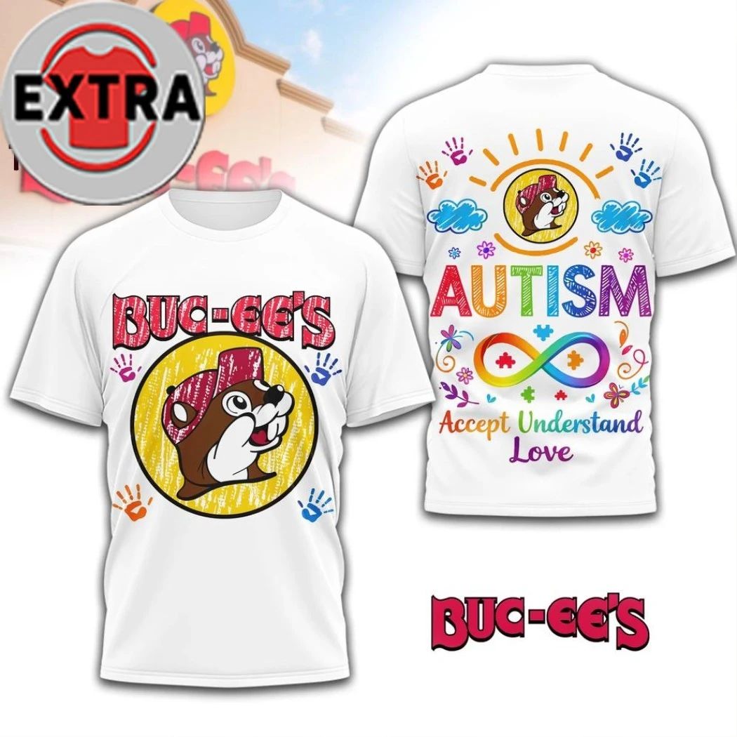Buc-ees Autism Accept Understand Love Lgoo Two Sided Shirt Unisex T-shirt, Sweatshirt, Hoodie, Long Sleeve Tee - T-Shirt, Sweatshirt, Hoodie