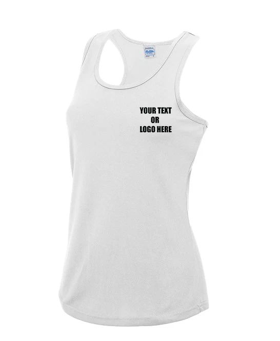 Custom Printed Personalised Your Text AWDis Just Cool Women's Cool Vest Gym Top Unisex T-shirt, Sweatshirt, Hoodie, Long Sleeve Tee - T-Shirt, Sweatshirt, Hoodie
