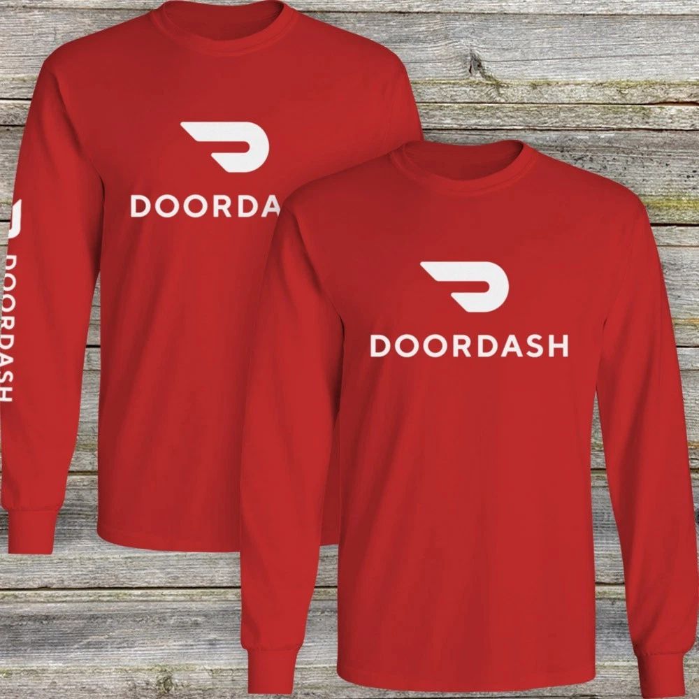 Door Dash Long Sleeve T Shirt Car Food Delivery Service Driver DoorDash FWR01 Unisex T-shirt, Sweatshirt, Hoodie, Long Sleeve Tee - T-Shirt, Sweatshirt, Hoodie