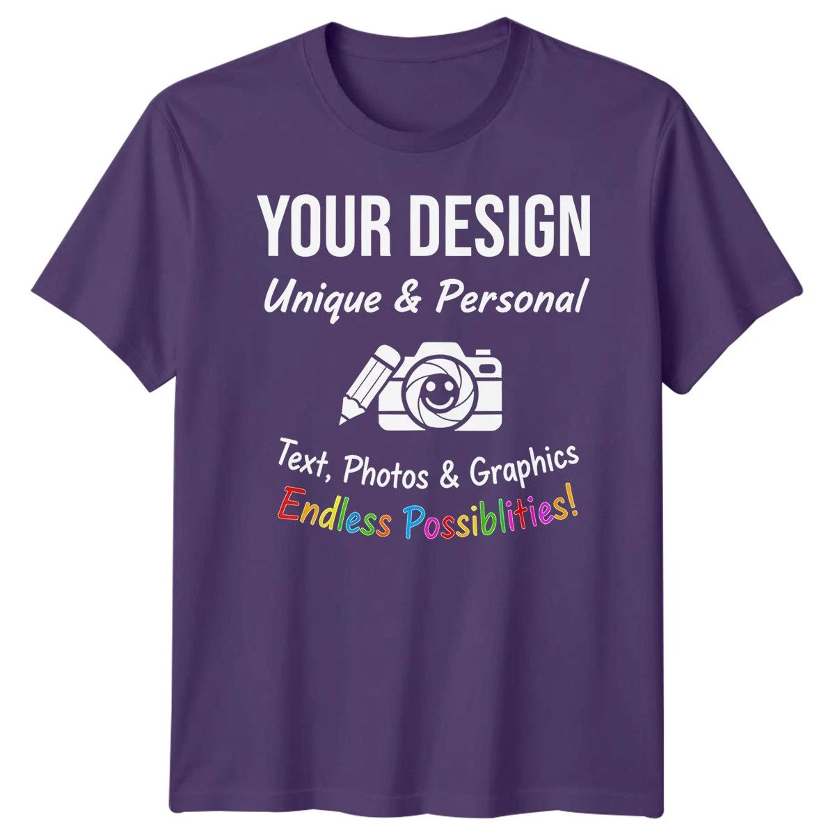 Personalised T-Shirt Custom Printed Photo Text Graphic | Mens Kids Unisex Unisex T-shirt, Sweatshirt, Hoodie, Long Sleeve Tee - T-Shirt, Sweatshirt, Hoodie
