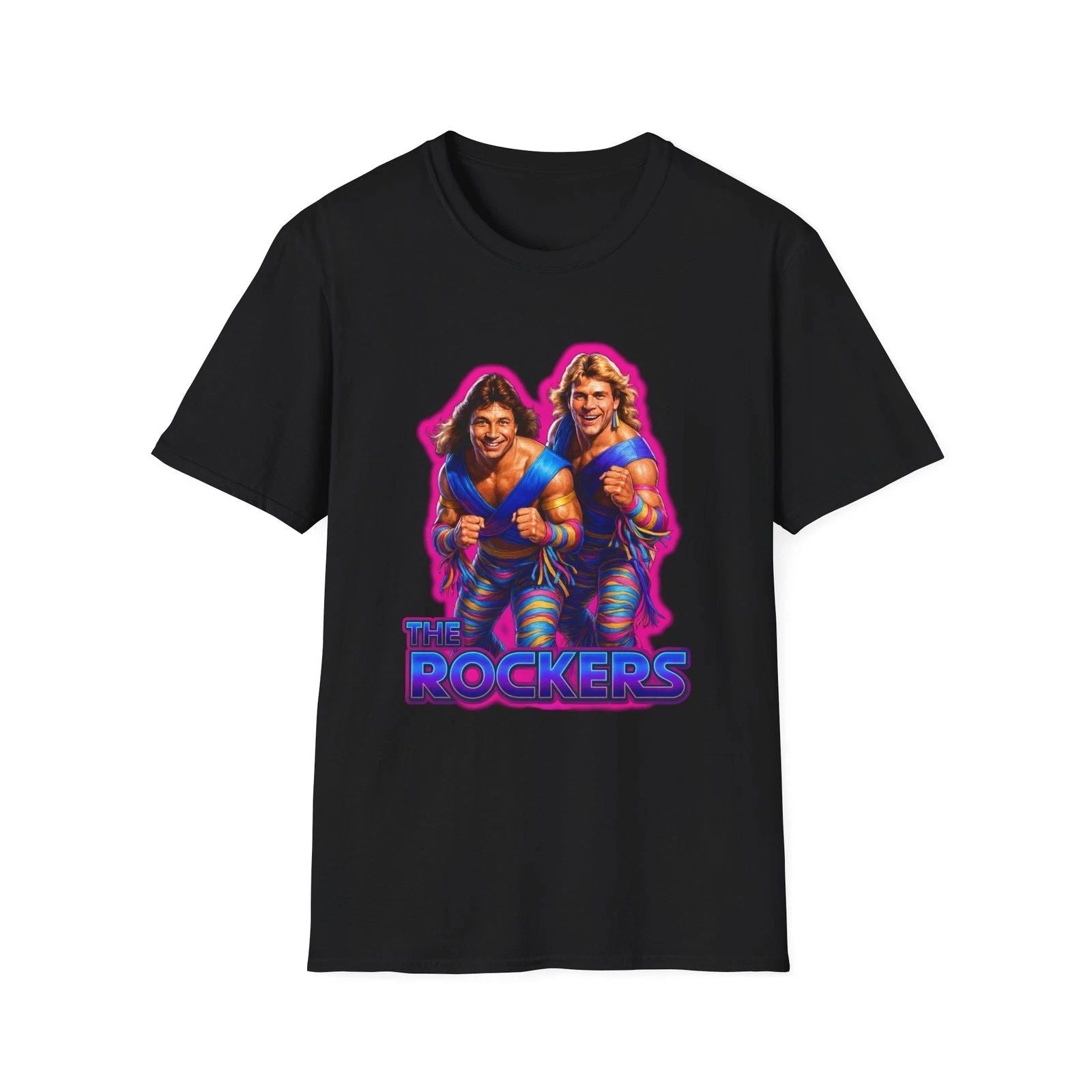 Tag Team Wrestlers The Rockers Unisex Softstyle Shirt, 80s Retro Wrestling Tee, Unisex T-shirt, Sweatshirt, Hoodie, Long Sleeve Tee - T-Shirt, Sweatshirt, Hoodie