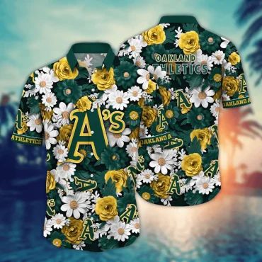 Oakland Athletics Daisy Bloom Hawaiian Shirt Unisex T-shirt, Sweatshirt, Hoodie, Long Sleeve Tee - T-Shirt, Sweatshirt, Hoodie