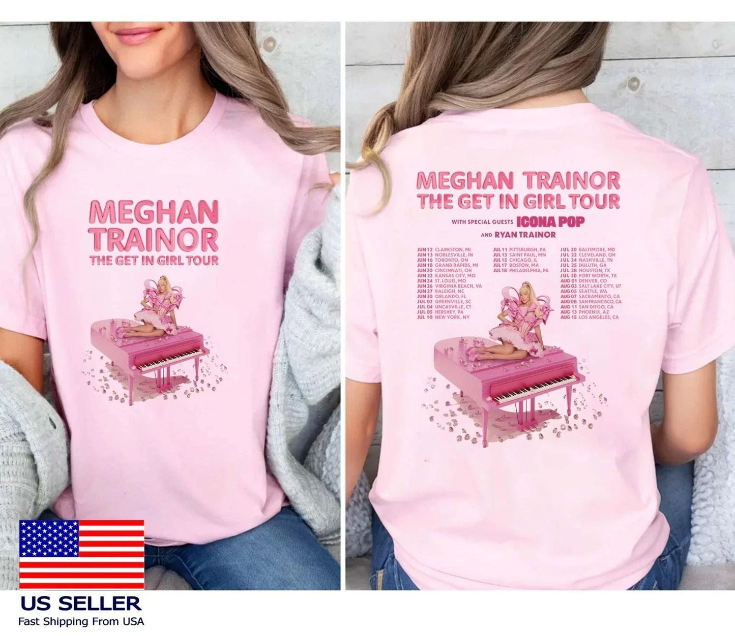 Meghan Trainor The Get In Girl Tour 2026 North America  T-Shirt Unisex T-shirt, Sweatshirt, Hoodie, Long Sleeve Tee - T-Shirt, Sweatshirt, Hoodie