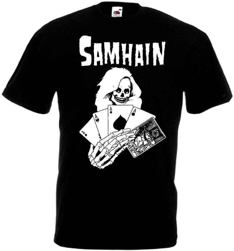 Samhain Death Cards T shirt black poster horror punk band all sizes S-5XL Unisex T-shirt, Sweatshirt, Hoodie, Long Sleeve Tee - T-Shirt, Sweatshirt, Hoodie