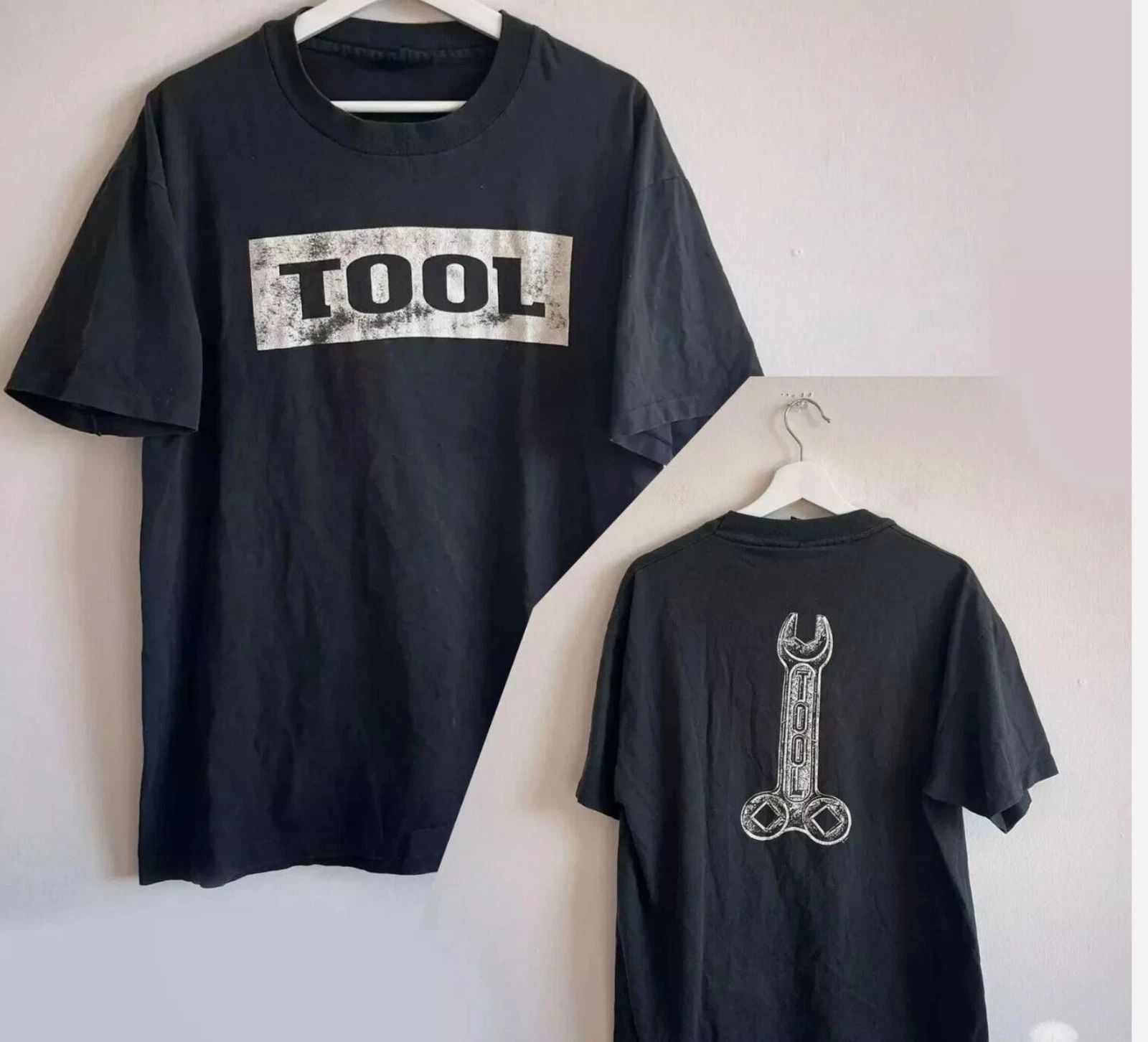 Vintage 90s Tool Alternative Metal Rock Band Wrench Tour Tshirt Unisex T-shirt, Sweatshirt, Hoodie, Long Sleeve Tee - T-Shirt, Sweatshirt, Hoodie