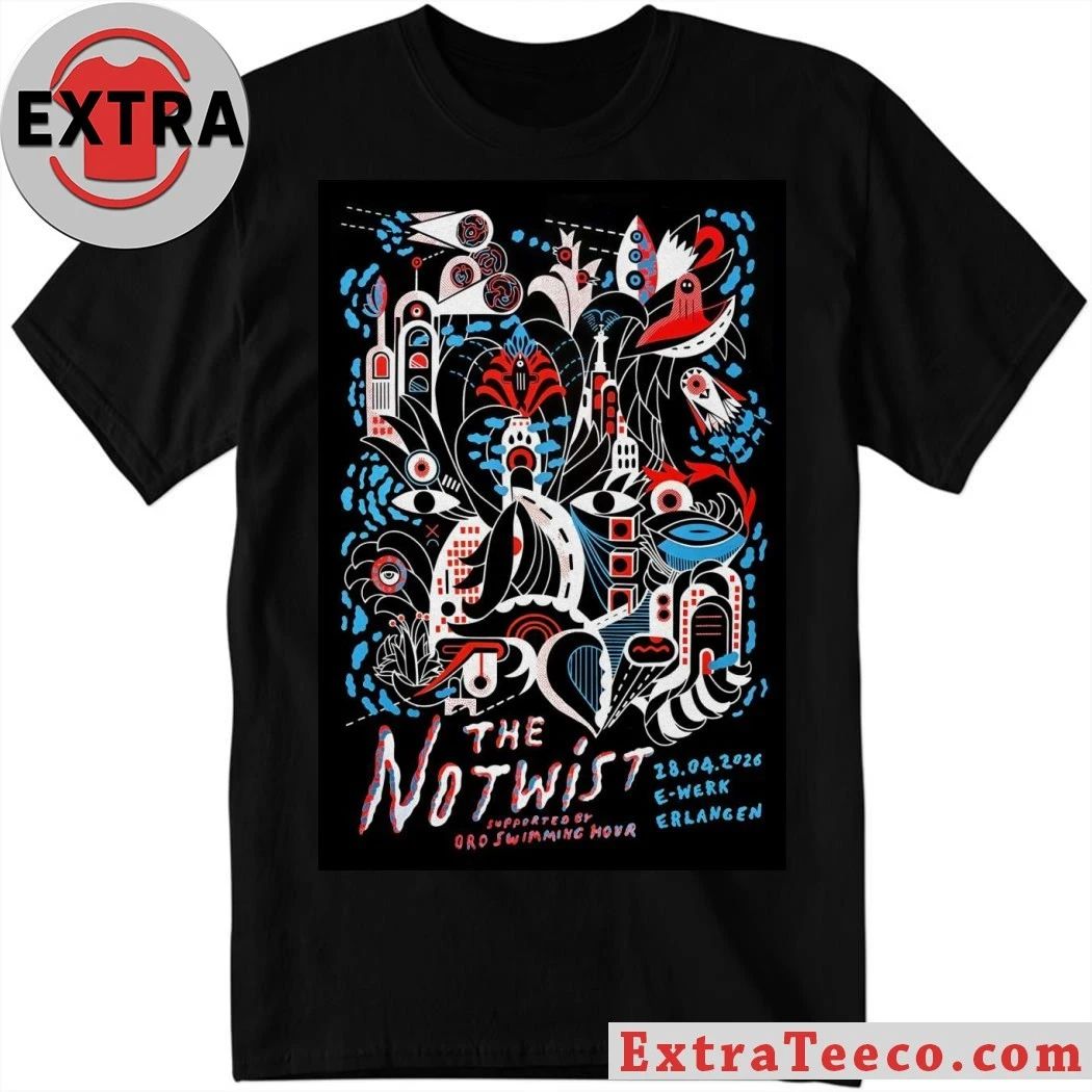 The Notwist Apr 28 2026 E-Werk Erlangen Show Poster T-Shirt Unisex T-shirt, Sweatshirt, Hoodie, Long Sleeve Tee - T-Shirt, Sweatshirt, Hoodie