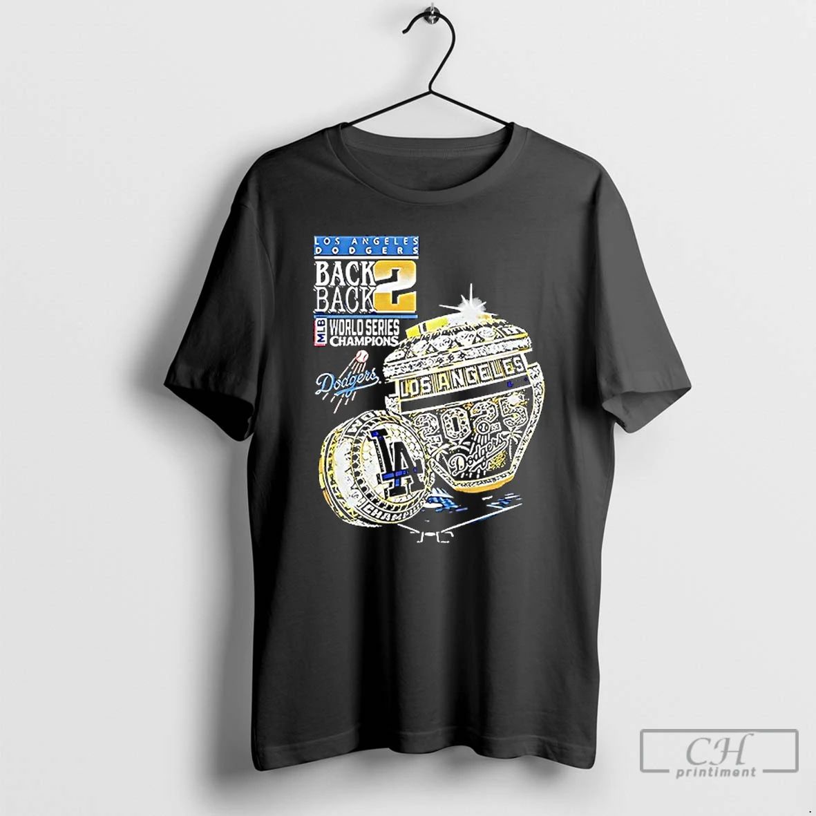 Premium Los Angeles Dodgers Rings Back 2 Back World Series Champions Logo 2025 T Shirts Unisex T-shirt, Sweatshirt, Hoodie, Long Sleeve Tee - T-Shirt, Sweatshirt, Hoodie