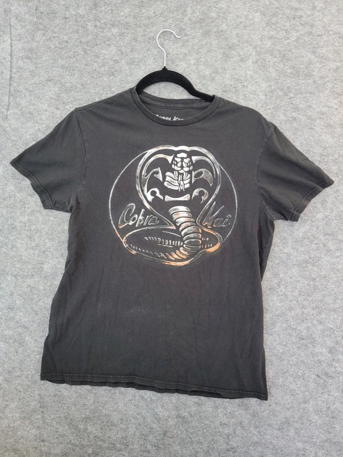 Cobra Kai Men's Medium Black Graphic T-Shirt  100% Cotton  Crew Neck Unisex T-shirt, Sweatshirt, Hoodie, Long Sleeve Tee - T-Shirt, Sweatshirt, Hoodie