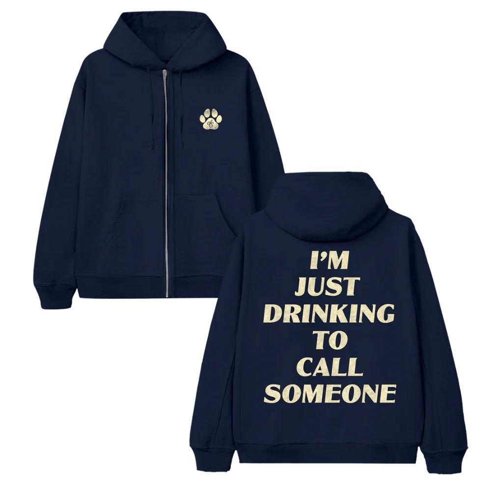 New! S Carpenter "Drinking to Call Someone" Zip-Up Hoodie Gift For Fans Unisex T-shirt, Sweatshirt, Hoodie, Long Sleeve Tee - T-Shirt, Sweatshirt, Hoodie