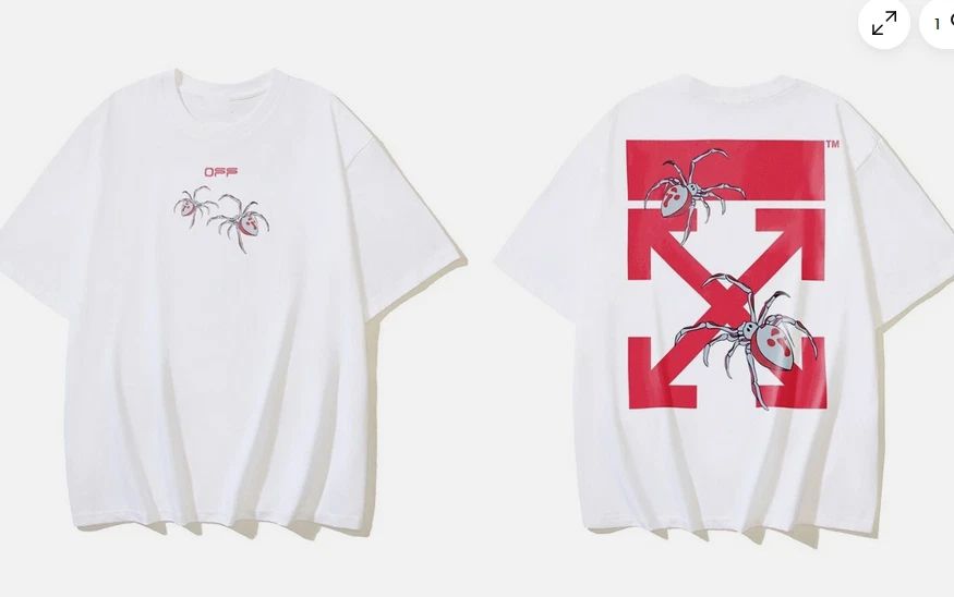 Off-White Tee Character Print Black Logo Mens White Reprint Graphic Shirt Unisex T-shirt, Sweatshirt, Hoodie, Long Sleeve Tee - T-Shirt, Sweatshirt, Hoodie