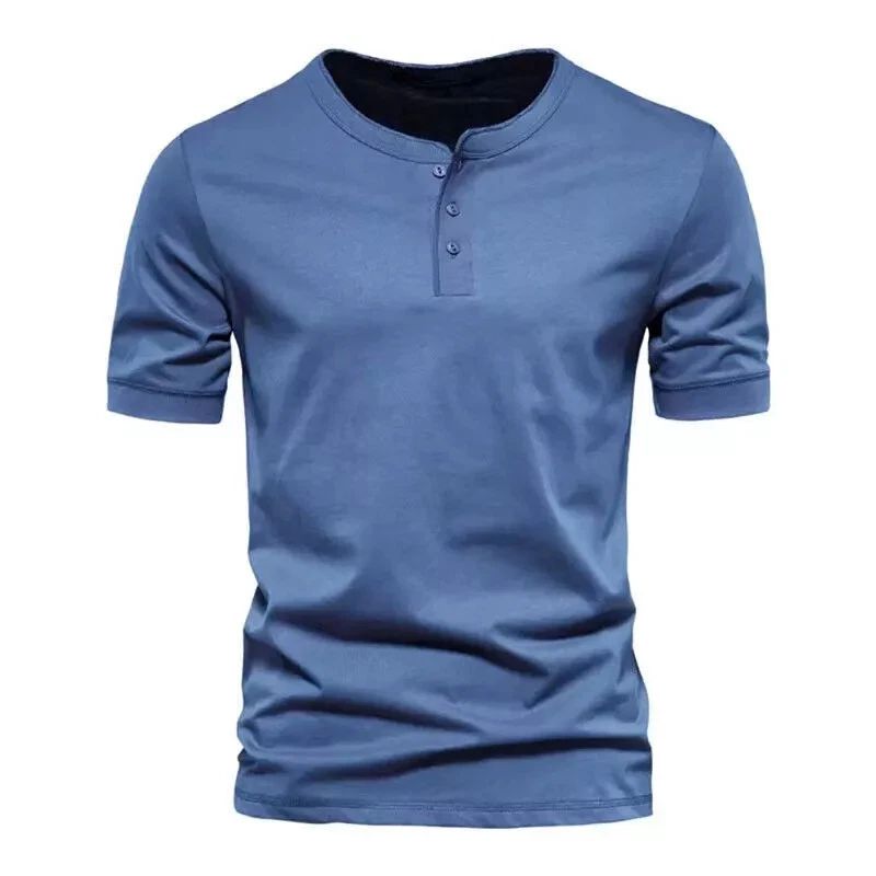 New Mens Henley Grandad Solid T Shirts Tee Summer Short Sleeve Casual Loose Tops Unisex T-shirt, Sweatshirt, Hoodie, Long Sleeve Tee - T-Shirt, Sweatshirt, Hoodie