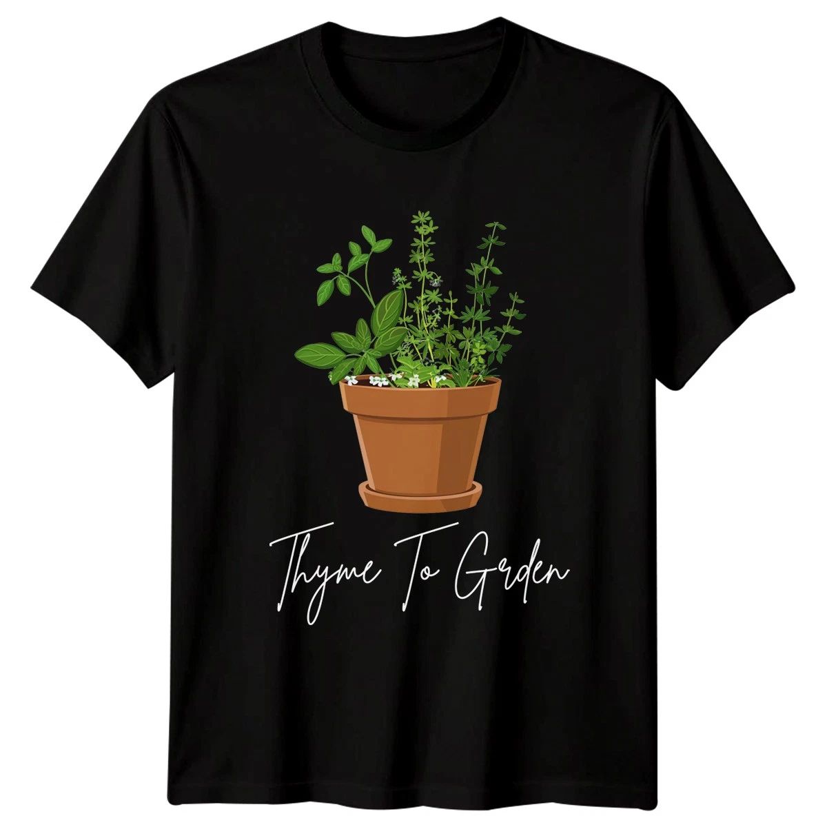 Thyme To Garden Gardening Hobbies Unisex T-Shirt Mens Womens Graphic Tee Unisex T-shirt, Sweatshirt, Hoodie, Long Sleeve Tee - T-Shirt, Sweatshirt, Hoodie
