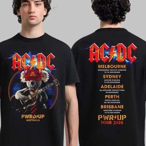 AC DC Power Up Tour 2026 Shirt Two Sided Date Rock Band Tee New Fast Unisex T-shirt, Sweatshirt, Hoodie, Long Sleeve Tee - T-Shirt, Sweatshirt, Hoodie