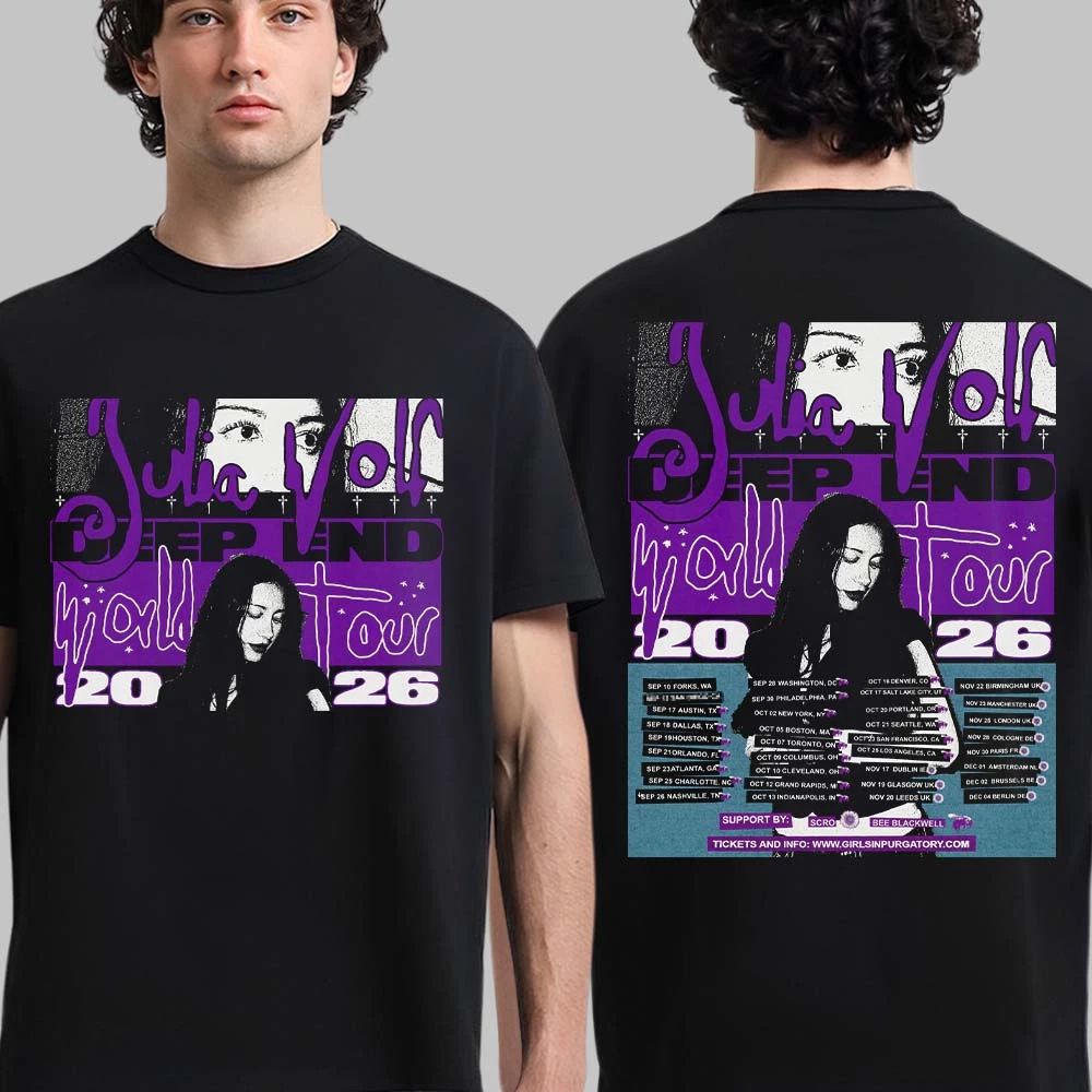 Julia Wolf Deep End World Tour 2026 North America UK And EU Schedule T-Shirt Unisex T-shirt, Sweatshirt, Hoodie, Long Sleeve Tee - T-Shirt, Sweatshirt, Hoodie