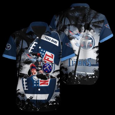 Personalized Tennessee Titans Palms Shield Hawaiian Shirt Unisex T-shirt, Sweatshirt, Hoodie, Long Sleeve Tee - T-Shirt, Sweatshirt, Hoodie