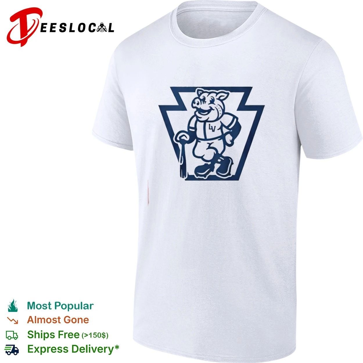 Lehigh Valley IronPigs Baseball Mascot T-shirt Unisex T-shirt, Sweatshirt, Hoodie, Long Sleeve Tee - T-Shirt, Sweatshirt, Hoodie