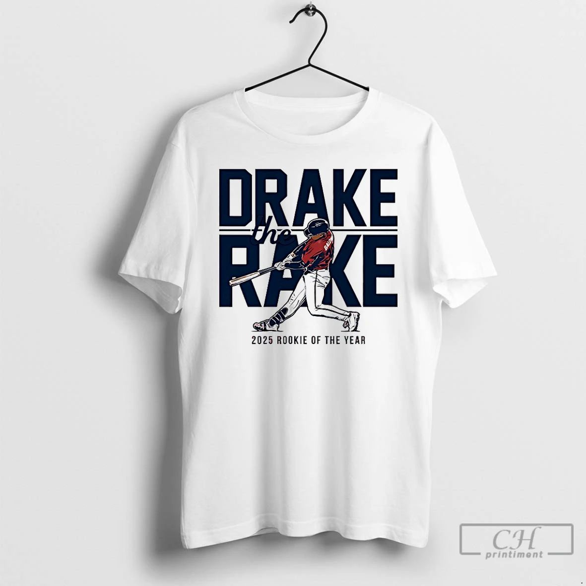 Premium Drake Baldwin The Rake 2025 Rookie Of The Year T Shirts Unisex T-shirt, Sweatshirt, Hoodie, Long Sleeve Tee - T-Shirt, Sweatshirt, Hoodie