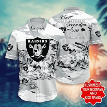 Personalized Best Raiders Grandpa Ever Just Ask Hawaiian Shirt Unisex T-shirt, Sweatshirt, Hoodie, Long Sleeve Tee - T-Shirt, Sweatshirt, Hoodie