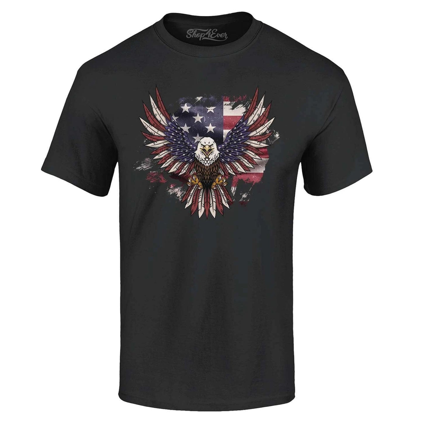 American Bald Eagle USA Flag T-shirt 4th of July Shirts Unisex T-shirt, Sweatshirt, Hoodie, Long Sleeve Tee - T-Shirt, Sweatshirt, Hoodie