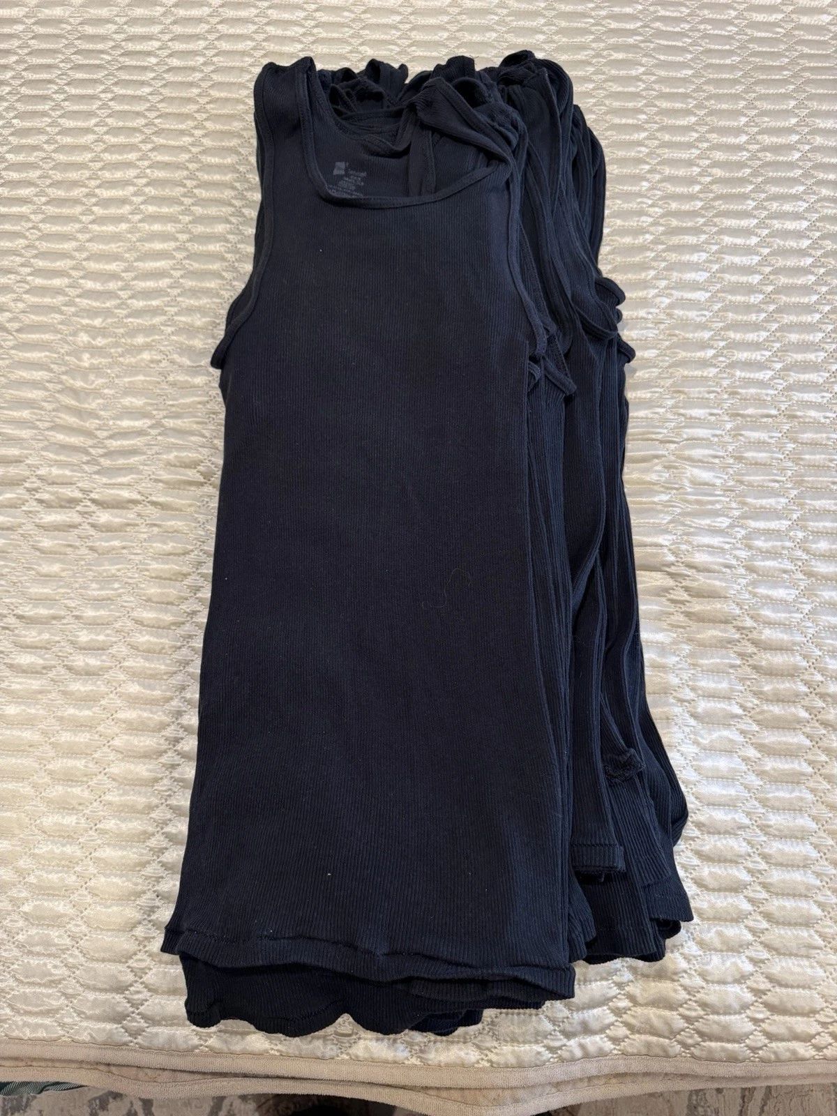 Hanes Classic Ribbed Black Tank Size Medium Unisex T-shirt, Sweatshirt, Hoodie, Long Sleeve Tee - T-Shirt, Sweatshirt, Hoodie