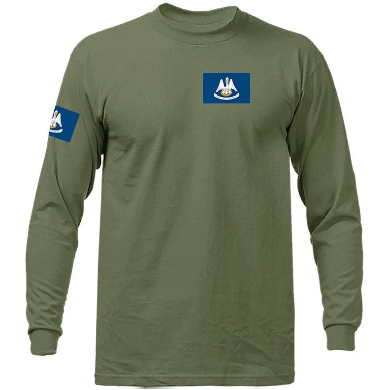 State of Louisiana Flag Crest LA Graphic Long Sleeve Unisex T-shirt, Sweatshirt, Hoodie, Long Sleeve Tee - T-Shirt, Sweatshirt, Hoodie