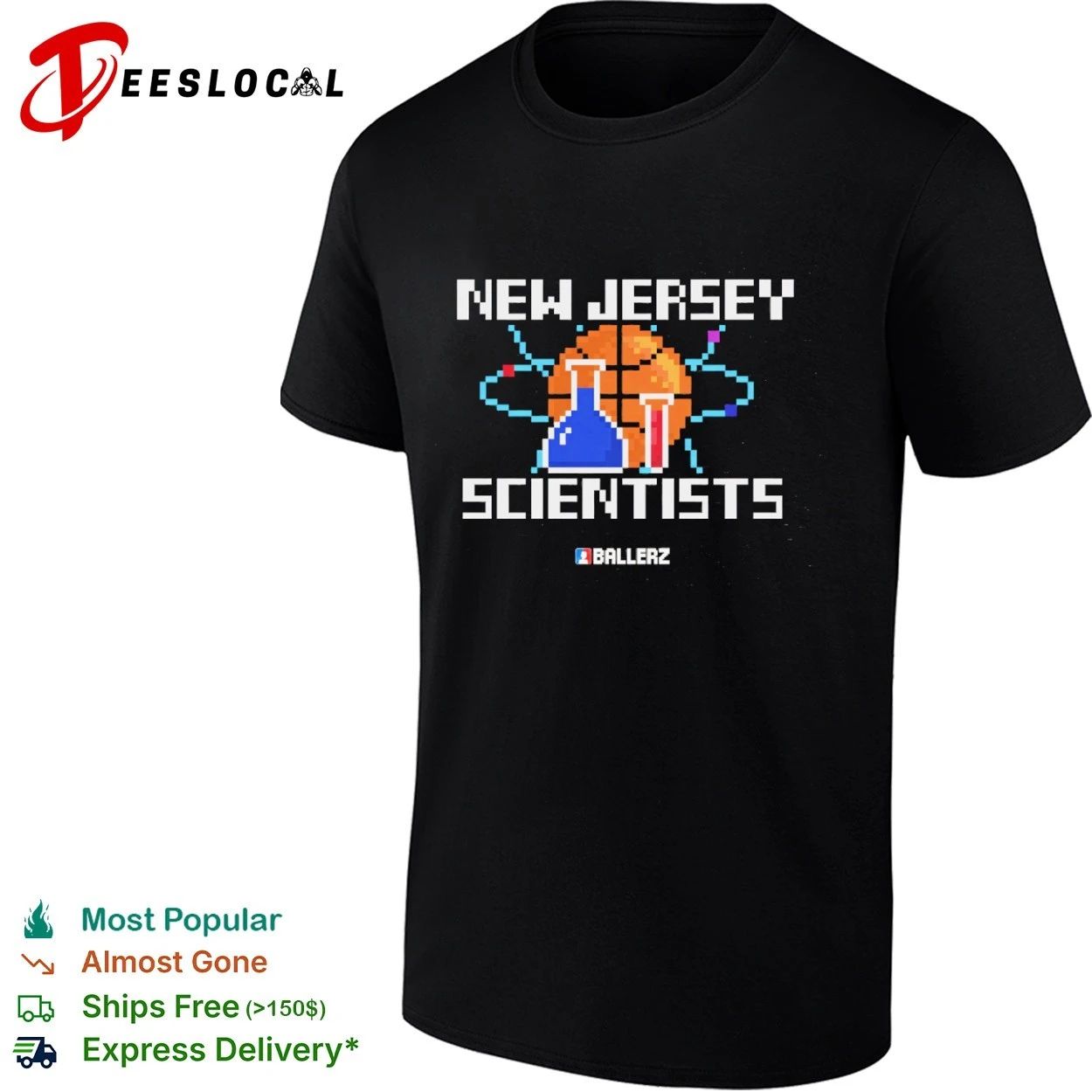 New Jersey Scientists Ballerz Basketball T-shirt Unisex T-shirt, Sweatshirt, Hoodie, Long Sleeve Tee - T-Shirt, Sweatshirt, Hoodie