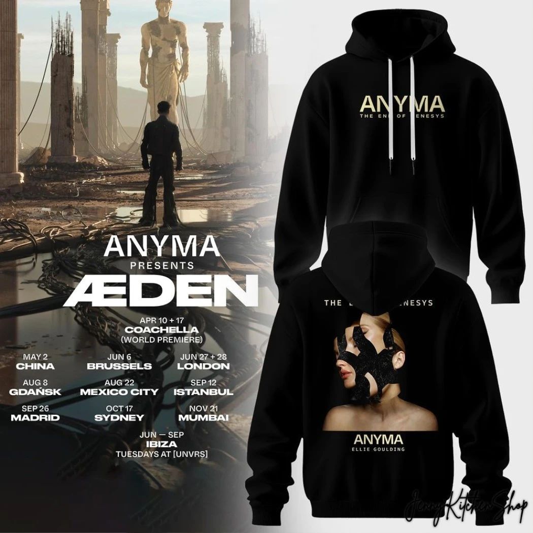 Original Anyma Ellie Goulding Presents Den Concept 2026 Two Sided T-Shirt Unisex T-shirt, Sweatshirt, Hoodie, Long Sleeve Tee - T-Shirt, Sweatshirt, Hoodie