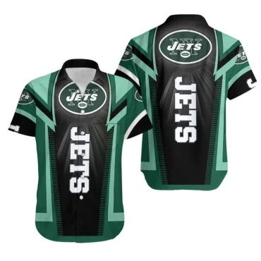 New York Jets Dynamic Stripe Hawaiian Shirt Unisex T-shirt, Sweatshirt, Hoodie, Long Sleeve Tee - T-Shirt, Sweatshirt, Hoodie