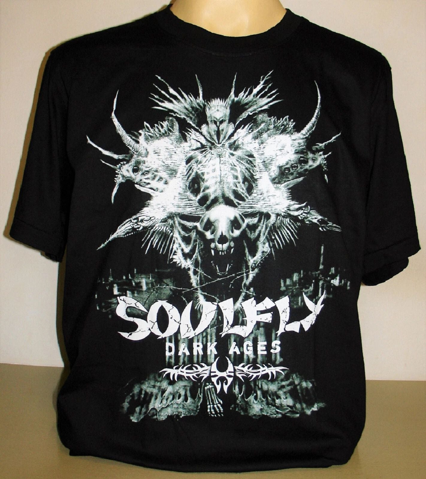 Soulfly Dark Ages T-Shirt Size S M L XL 2XL 3XL Heavy Metal Band Sepultura New! Unisex T-shirt, Sweatshirt, Hoodie, Long Sleeve Tee - T-Shirt, Sweatshirt, Hoodie