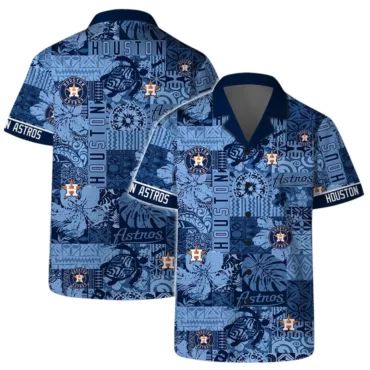 Houston Astros Blue Wave Patch Hawaiian Shirt Unisex T-shirt, Sweatshirt, Hoodie, Long Sleeve Tee - T-Shirt, Sweatshirt, Hoodie