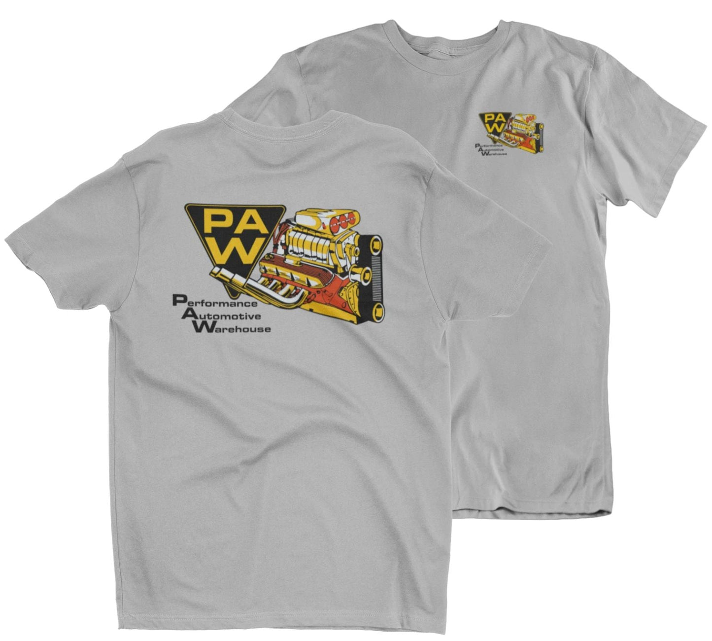 PAW PERFORMANCE AUTOMOTIVE WAREHOUSE Gray Tee T-Shirt Speed Equipment Mopar Ford Unisex T-shirt, Sweatshirt, Hoodie, Long Sleeve Tee - T-Shirt, Sweatshirt, Hoodie