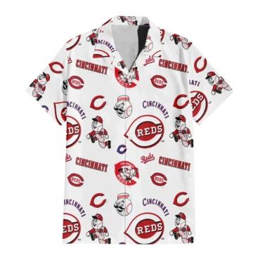 Cincinnati Reds Classic Logo Hawaiian Shirt Unisex T-shirt, Sweatshirt, Hoodie, Long Sleeve Tee - T-Shirt, Sweatshirt, Hoodie