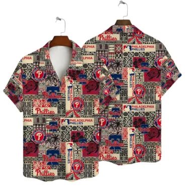 Philadelphia Phillies Retro Patchwork Hawaiian Shirt Unisex T-shirt, Sweatshirt, Hoodie, Long Sleeve Tee - T-Shirt, Sweatshirt, Hoodie