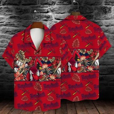 St. Louis Cardinals Tropical Game Hawaiian Shirt Unisex T-shirt, Sweatshirt, Hoodie, Long Sleeve Tee - T-Shirt, Sweatshirt, Hoodie
