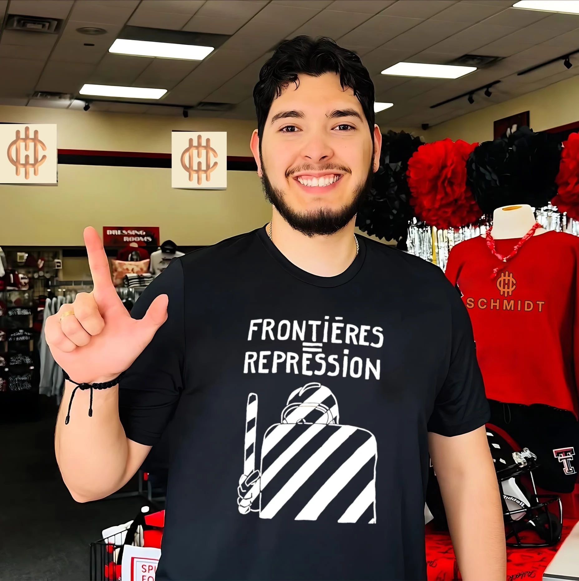 Frontieres Repression slogan shirt Unisex T-shirt, Sweatshirt, Hoodie, Long Sleeve Tee - T-Shirt, Sweatshirt, Hoodie