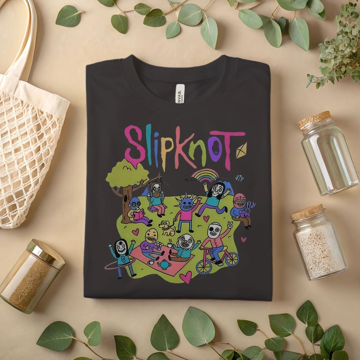 Slipknot Cartoon Parody T-Shirt  Funny Cute Band Graphic Tee A474 Unisex T-shirt, Sweatshirt, Hoodie, Long Sleeve Tee - T-Shirt, Sweatshirt, Hoodie