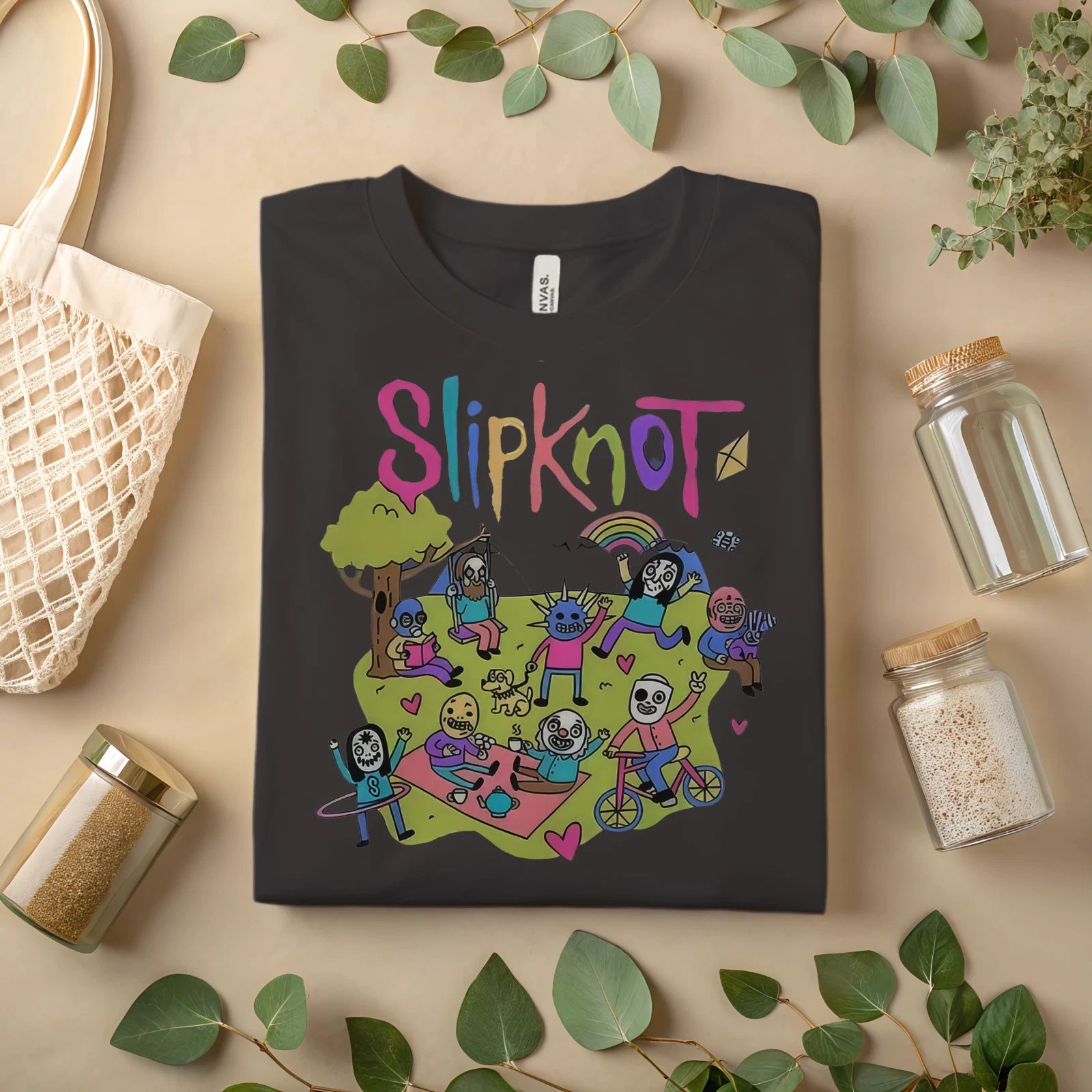 Slipknot Cartoon Parody T-Shirt  Funny Cute Band Graphic Tee A474 Unisex T-shirt, Sweatshirt, Hoodie, Long Sleeve Tee - T-Shirt, Sweatshirt, Hoodie