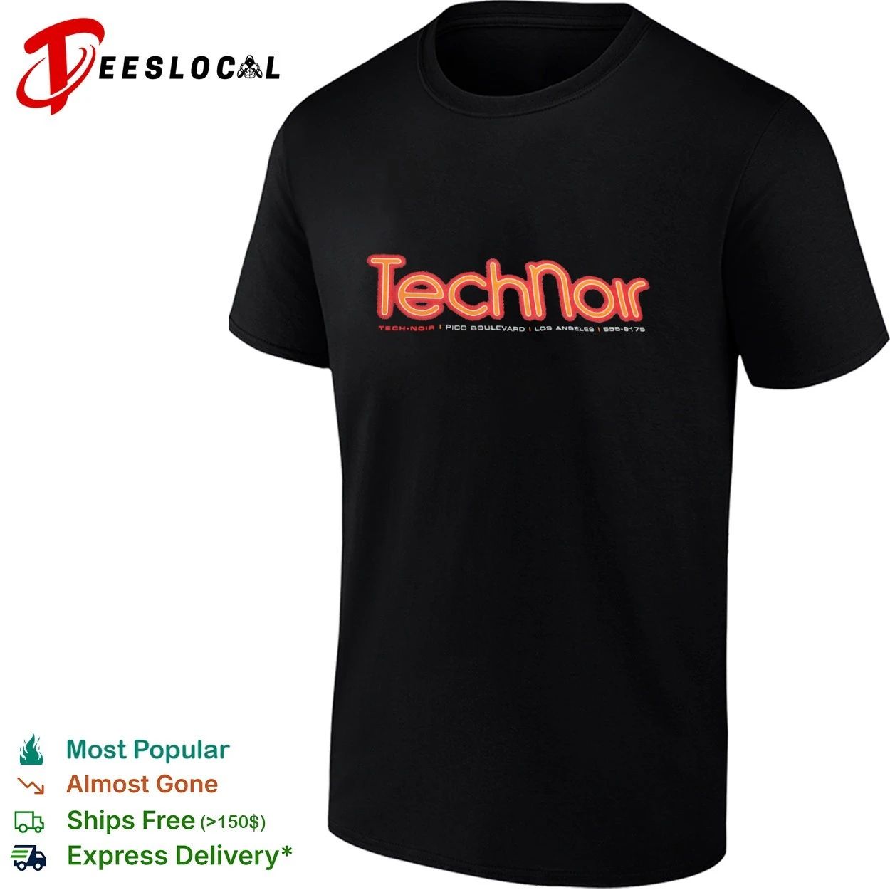 Technoir Pico Boulevard Los Angeles 555-9175 T-shirt Unisex T-shirt, Sweatshirt, Hoodie, Long Sleeve Tee - T-Shirt, Sweatshirt, Hoodie